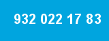 932 022 17 83 932 022 17 83